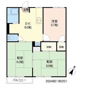 グリーンプラザ鶴見　Ｂ棟　＊＊ B0201号室