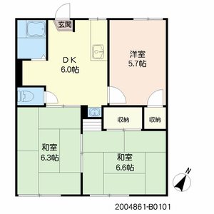 グリーンプラザ鶴見　Ｂ棟　＊＊ B0101号-2