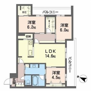 シャーメゾン　リバーサイド　＊＊A0205号室_間取り画像