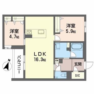 シャーメゾン菊陽　＊＊ A0201号室