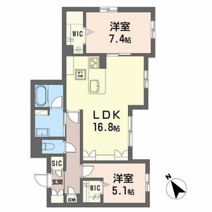 シャーメゾンプレミア椿A0104号室_間取り画像