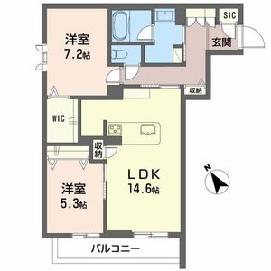 シャーメゾンプレミア椿A0202号室_間取り画像