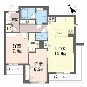 シャーメゾンプレミア椿A0205号室_間取り画像