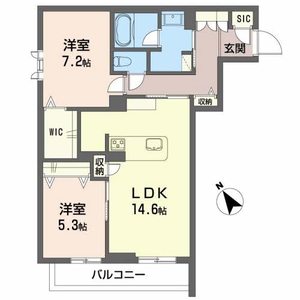 シャーメゾンプレミア椿A0302号室_間取り画像