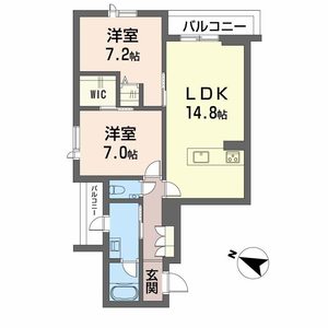 シャーメゾン鳥飼A0203号室_間取り画像