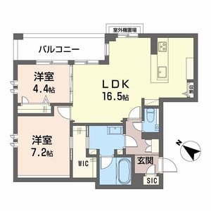 シャーメゾン　新屋敷　ＰｒｅｍｉａｍA0404号室_間取り画像