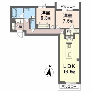 シャーメゾン春日町A0305号室_間取り画像
