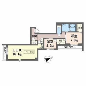 シャーメゾン六本松南 A0201号室