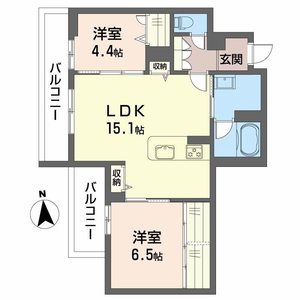 シャーメゾン江平　ＷＥＳＴ A0201号室