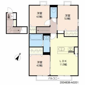 Ｄ－ｒｏｏｍ寺塚　参番館 A0201号室