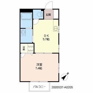 ドゥソレイユ２１　Ａ棟 A0205号-2