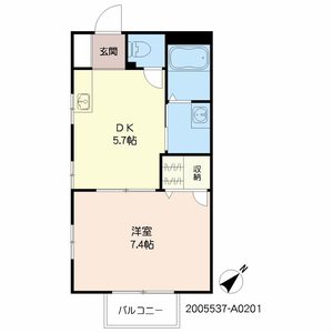 ドゥソレイユ２１　Ａ棟 A0201号-2