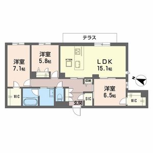 シャーメゾン　フェアリーステージA0101号室_間取り画像