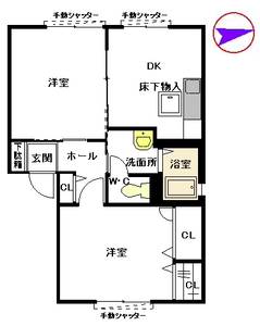 フルールＳ　Ｂ棟　＊ B0102号室