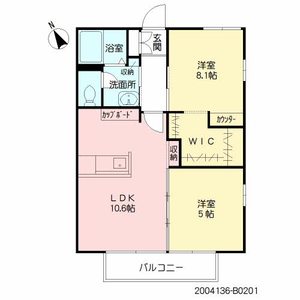 サンシャインハイツ　Ｂ棟 B0201号室