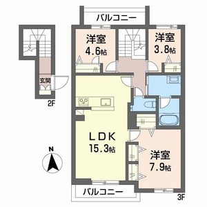 シャーメゾンプリメラ久留米 A0301号室