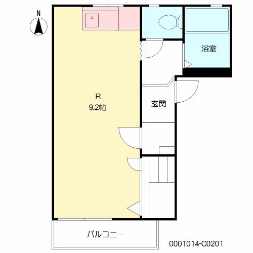 カーサ中の館　Ｃ棟　＊＊C0201-2