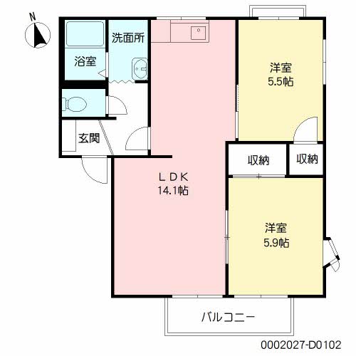 ブルーテの丘　Ｄ棟　＊＊D0102-2