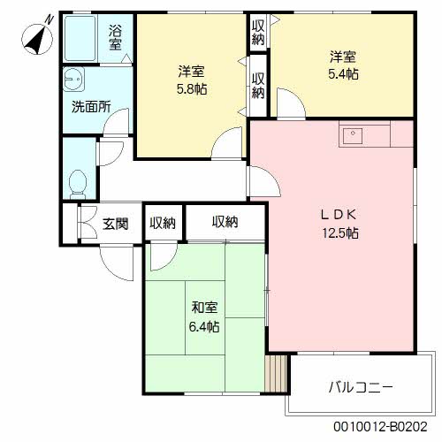 ディアス本城　Ｂ棟　＊＊＃B0202-2