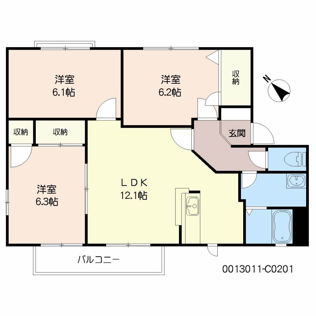 コーポランド津田新町　Ｃ棟　＊＊C0201-2