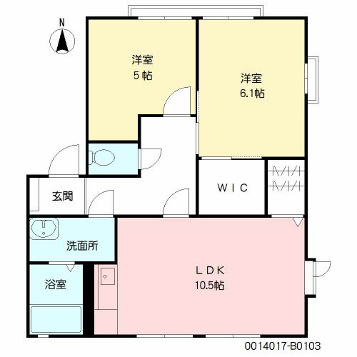 デュープレックス小池原　Ｂ棟　＊＊B0103-2