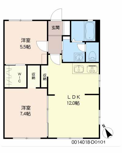 オオノニューコーポ　Ｄ棟　＊＊D0101-2