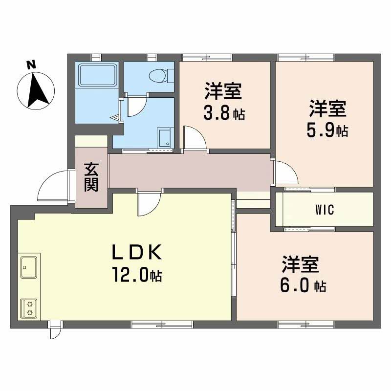 カレッジヒルズ　Ａ棟A0101-2