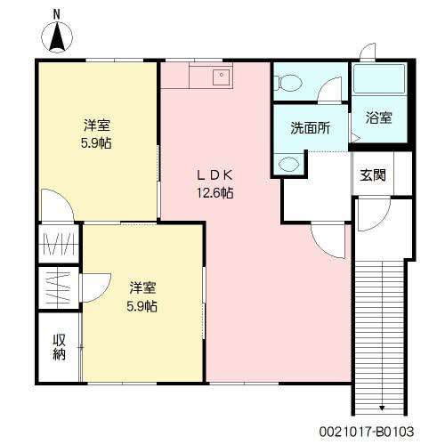 ドエル八幡　Ｂ棟　＊＊B0103-2