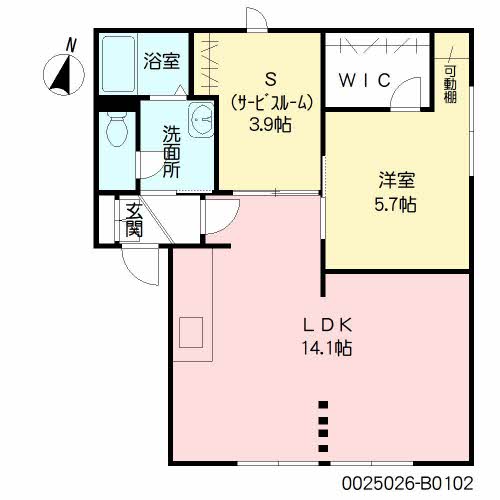エントピア若葉 B棟 ** B0102号-16