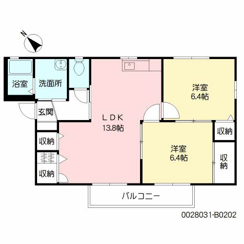 グリーンビレッジ湯川Ⅱ　Ｂ棟B0202-2