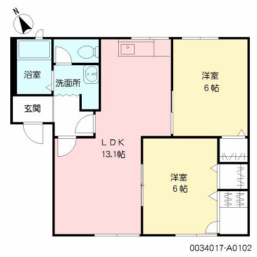 タウンコート　Ａ棟　＊＊A0102-2