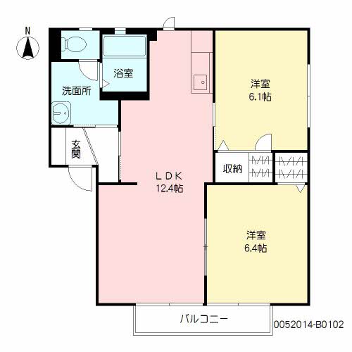 ピアッツァ若楠　Ｂ棟　＊＊B0102-2