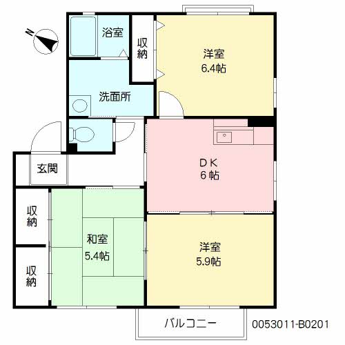 ヴァン・ヴェール　Ｂ棟　＊＊B0201-2