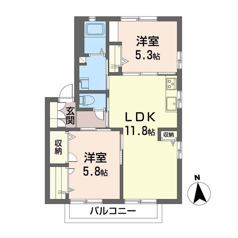 オーロラ・北野　Ｄ棟　＊＊D0201-2