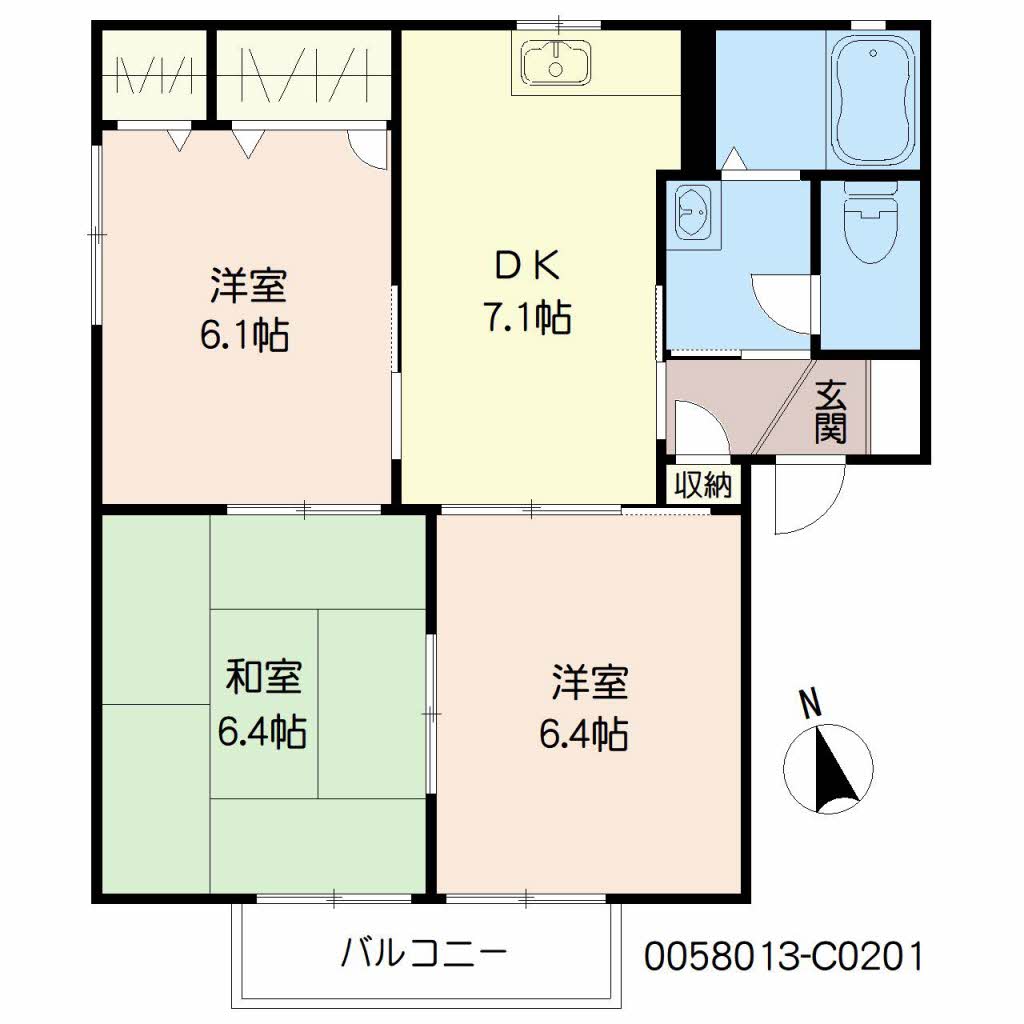 オーロラ・北野　Ｃ棟　＊＊C0201-2