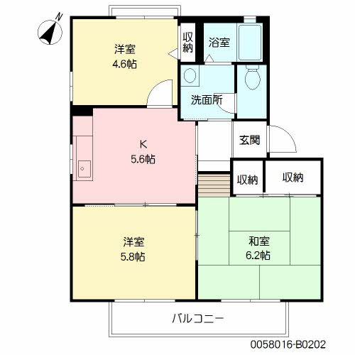 メゾンドフルール B棟 B0202号-2