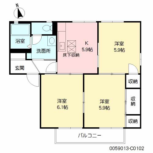 コンフォート山川　Ｃ棟　＊＊C0102-2