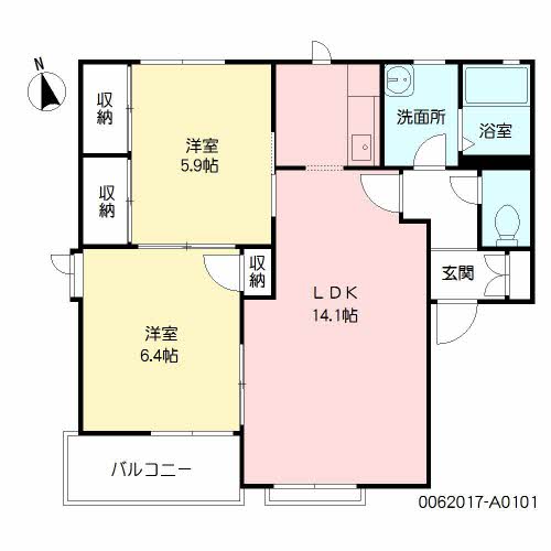 グリーンパーク’９６　Ａ棟　＊ A0101号-2