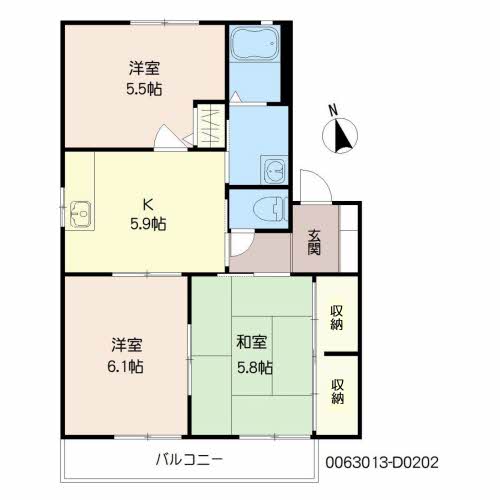 ＡＸＩＳ桑野Ⅲ　Ｄ棟D0202-2