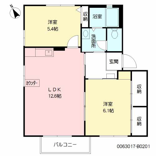 クレール　Ｂ棟　＊＊B0201-2