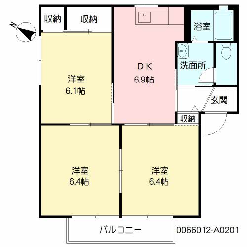 ディアスイースト　Ａ棟　＊A0201-2