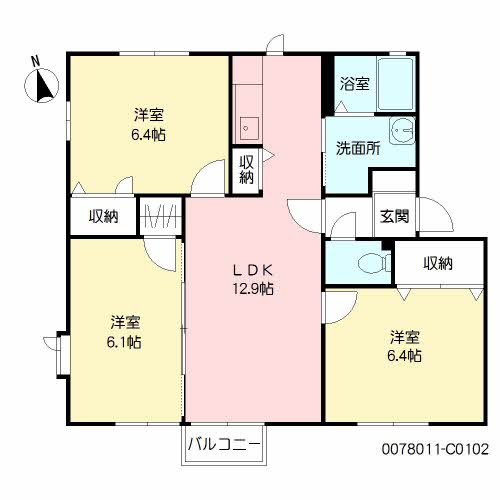 グローブ・たかの　Ｃ棟　＊＊C0102-2