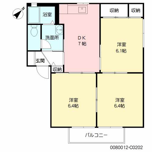 ヴィラ・サンロイヤル　Ｃ棟　＊C0202-2