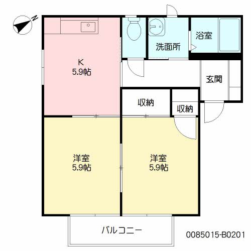 フォーレス三城　Ｂ棟　＊＊B0201-2