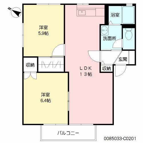 ハイラーク甘木　Ｃ棟　＊＊ C0201号-16