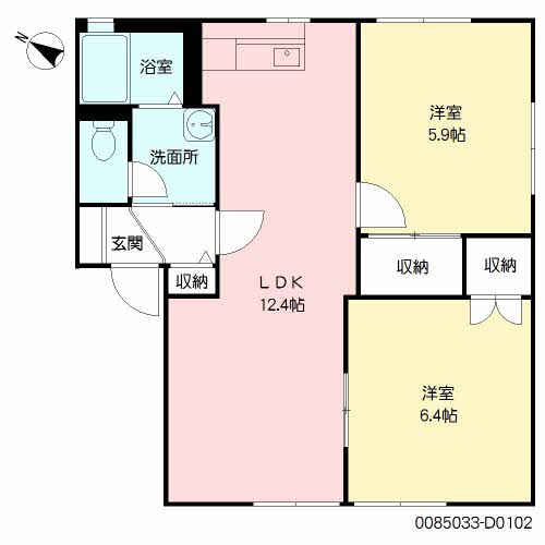 ハイラーク甘木　Ｄ棟　＊＊ D0102号-16