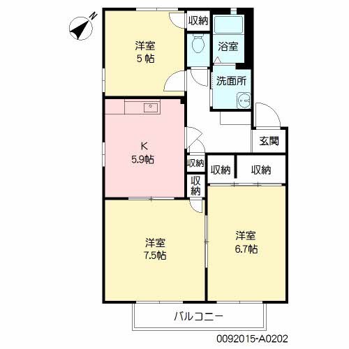 ディアス畝刈　Ａ棟　＊ A0202号-16