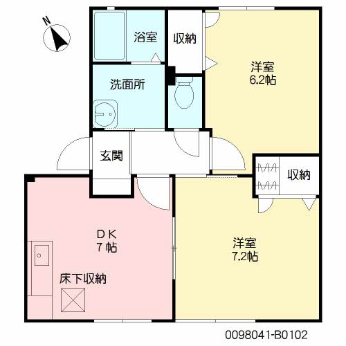 ドミール２００４　Ｂ棟　＊＊B0102-2