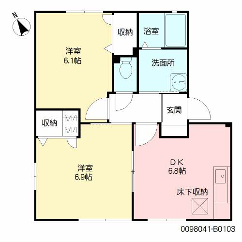 ドミール２００４　Ｂ棟　＊＊B0103-2