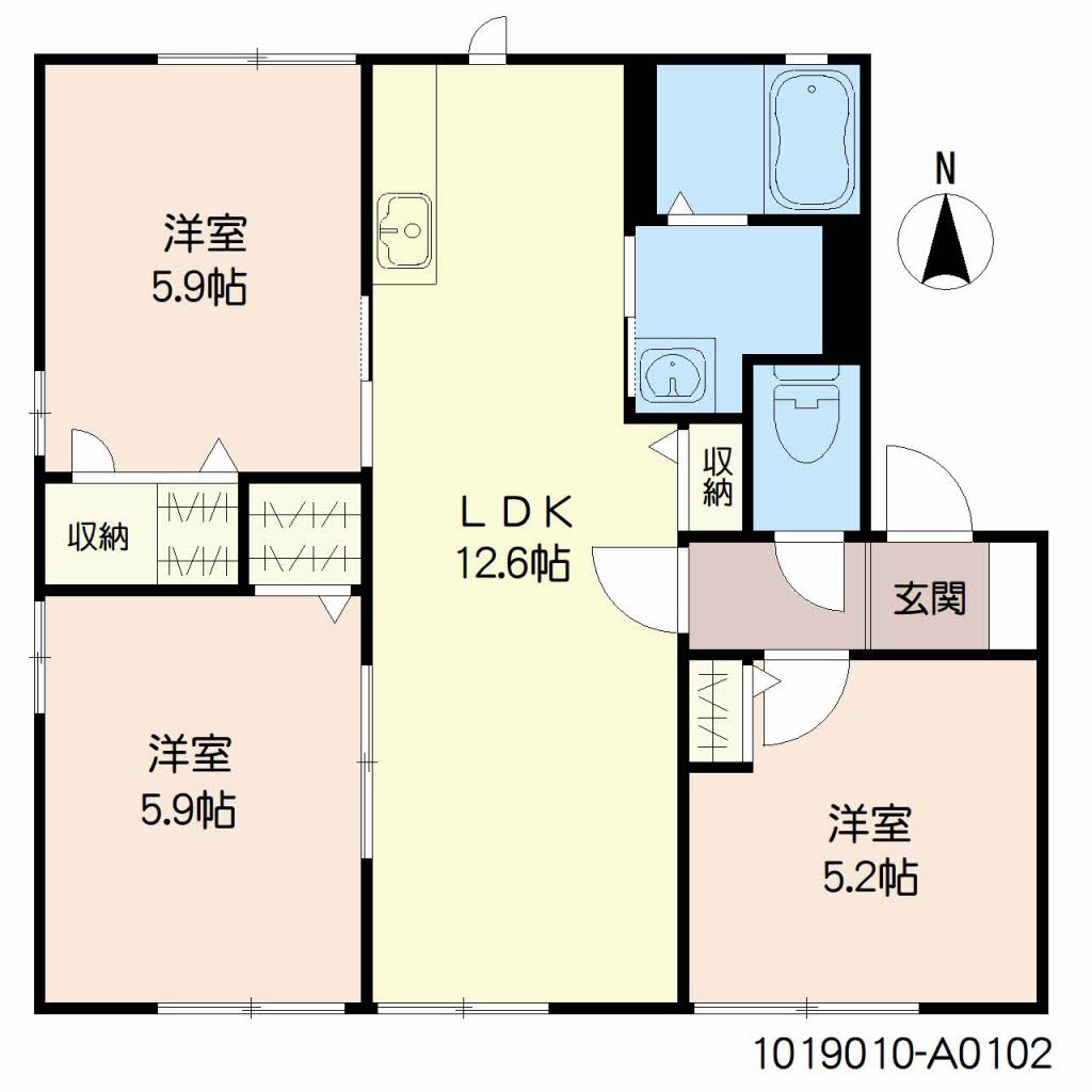 パル山﨑　Ａ棟　＊＊A0102-2